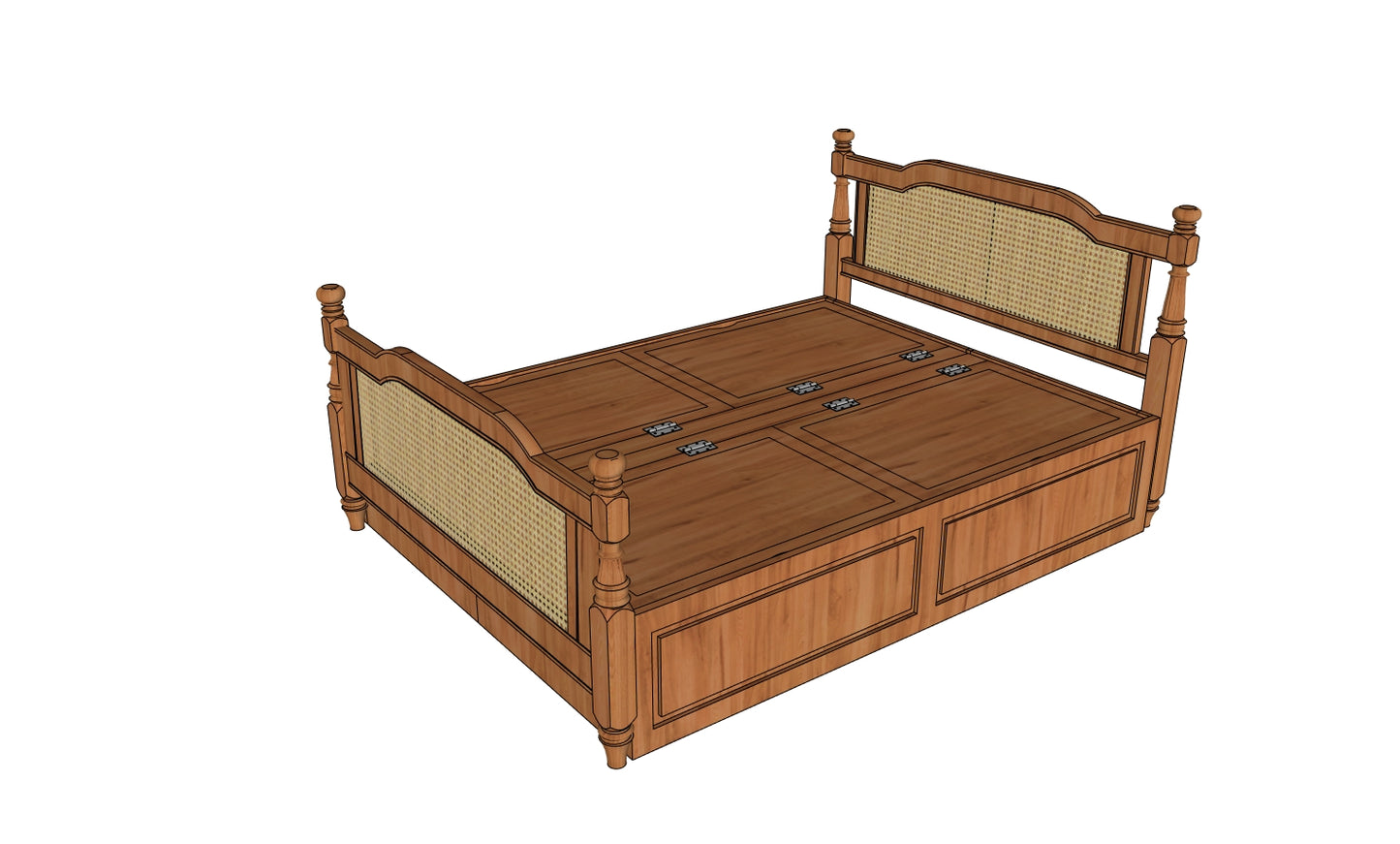 uByld Regalia Cane Storage Cot-Queen