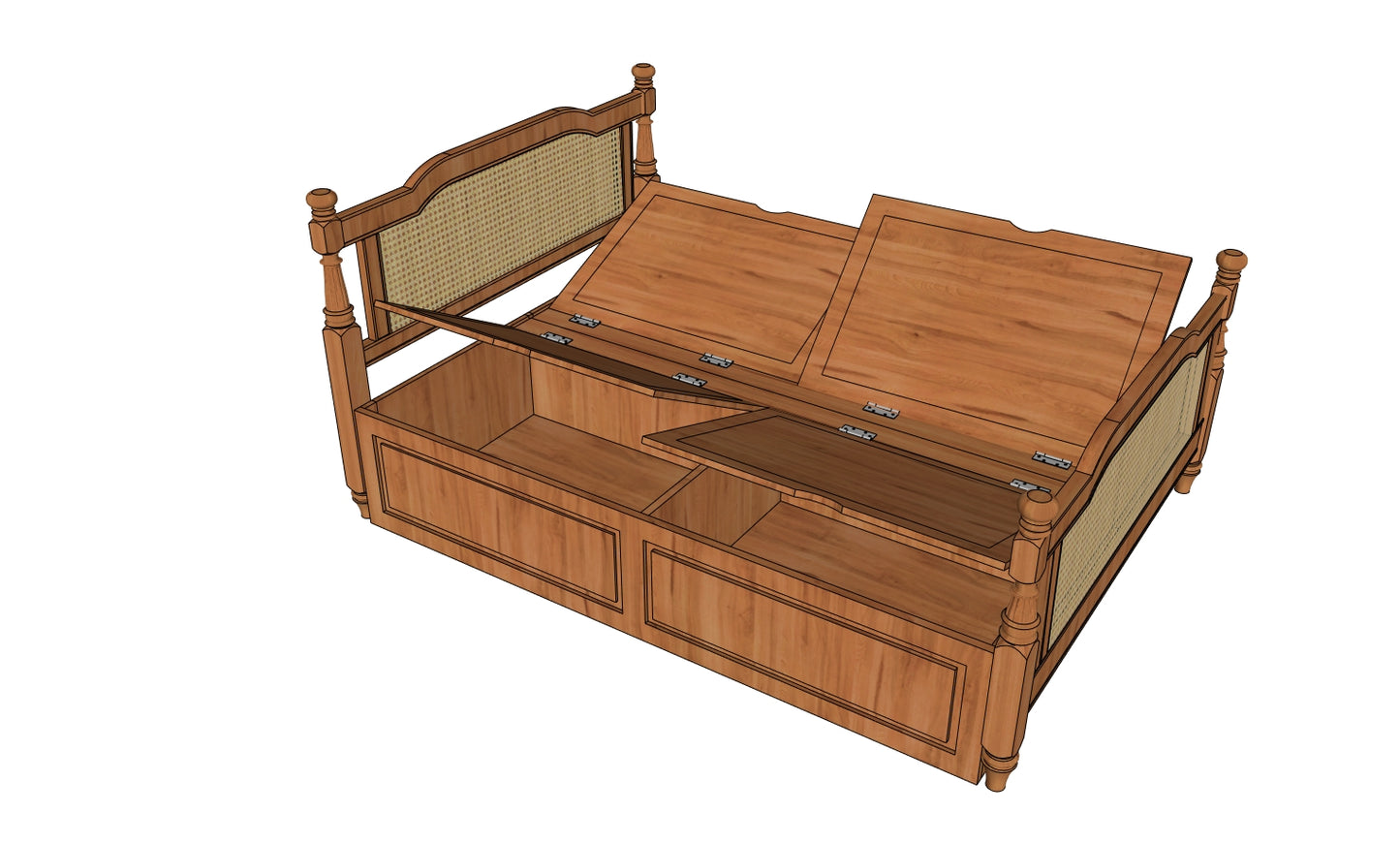 uByld Regalia Cane Storage Cot-Queen