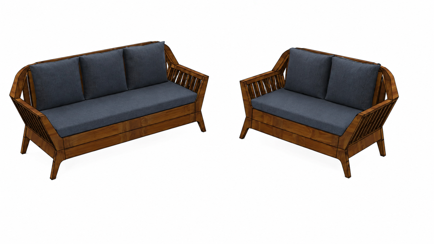 Ubyld Velmora 3+2 Sofa Set