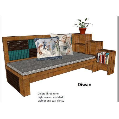 Ardal -A Designer Diwan With Storage Shelves