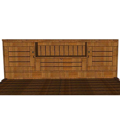 Arobelle Queen Cot With Headboard Storage, 2 Drawers And Posters