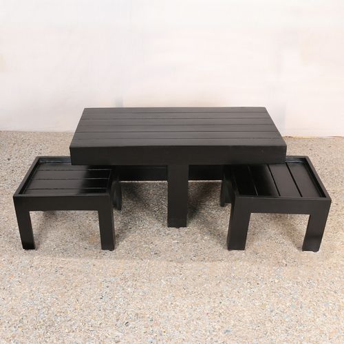 Braile- Coffee Table With Set Of Two Stools - ubyld
