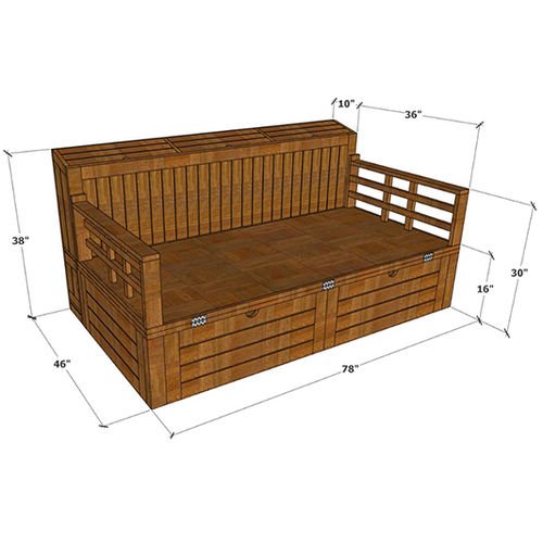 Cedric-Sofa Cum Bed With Storage