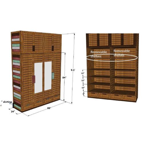 Deren-Cupboard With Mirrors - ubyld