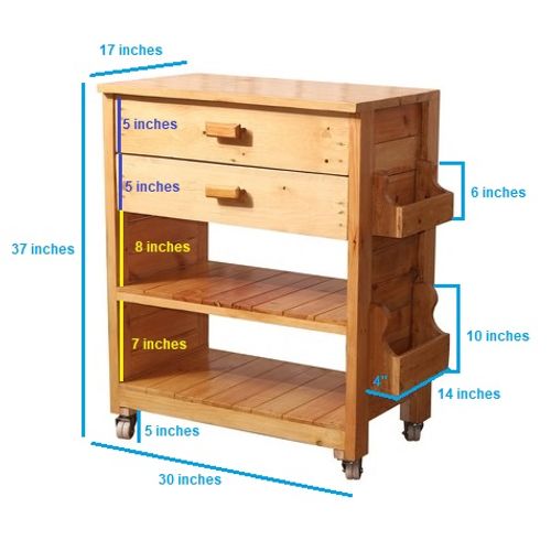 Frankel-Kitchen Trolley With Wheels - ubyld