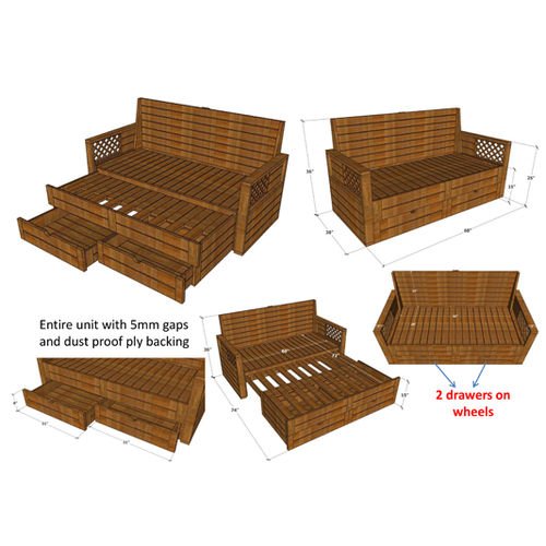 Gritham -Sofa Cum Bed With Storage - ubyld