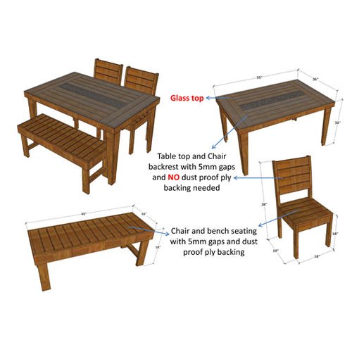 Lenny-4 Seater Dining Set - ubyld