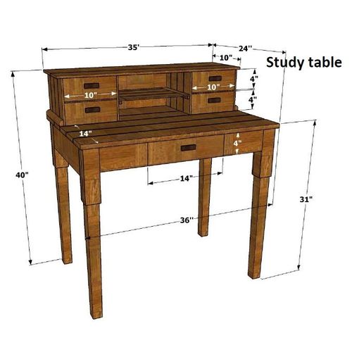 Luper-Study Table With Storage - ubyld