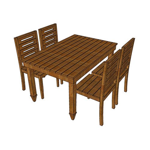 Lupo-4 Seater Dining Set - ubyld
