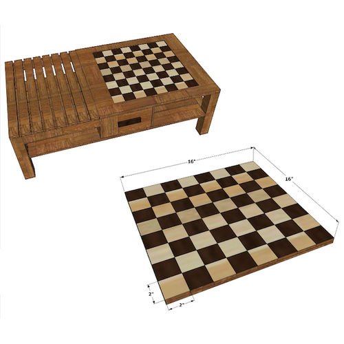 Moini-Center Table With Chess Board - ubyld