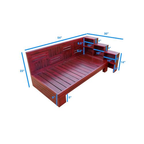 Omari-A Designer Diwan With Storage Shelves - ubyld