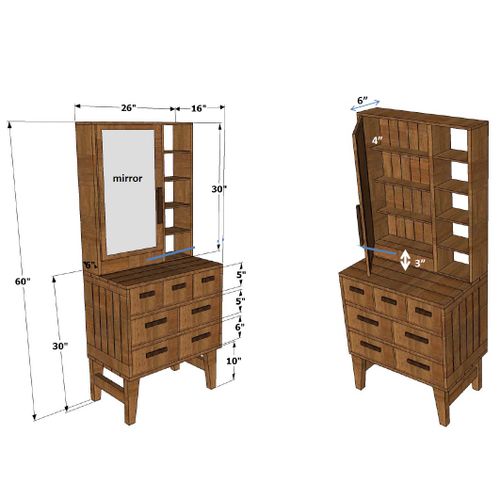 Peckus-Dresser With Storage - ubyld