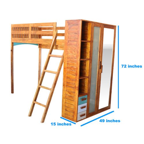 Petrie-Bunker Bed With Attached Cupboard - ubyld