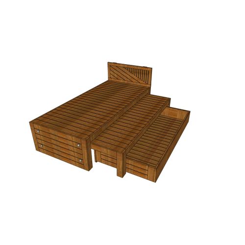 Reina Single Cot With Trundle And Storage - ubyld