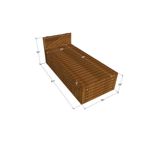 Reina Single Cot With Trundle And Storage - ubyld