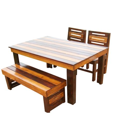 Swaraa- Ethnic 4 Seater Diner With Bench - ubyld