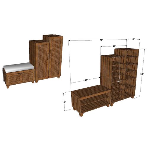 Tammy-Shoe Cabinet With Seating - ubyld