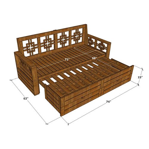 Vibhinna-Sofa Cum Bed With Drawer Storage - ubyld