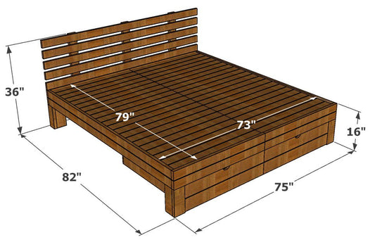 Zelmo Poster King Cot with 2 Front Drawers - ubyld